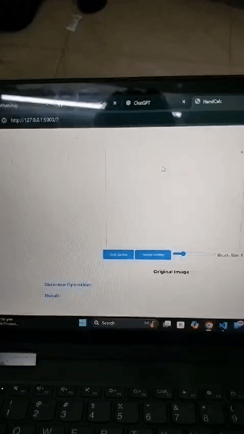 Hand written equation solver demo
